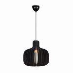 Nordlux Hazo 43 Pendelleuchte Holz Schwarz | Geeignet für 1x E27