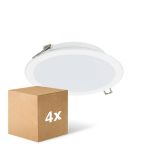 Mehrfachpackung 4x Philips LED Downlight Lediniare DN065B Meta lWeiß 12W 1200lm 110D - 830-840-865 CCT | 175mm - Ausschnitt 150mm - IP20
