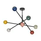 Ledvance Decor Glaskugel Stahl Pendelleuchte Mehrfarbig | Geeignet für 6X E27