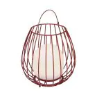 Nordlux Tischlampe Jim To-Go Portable Akku Rot 3W 300lm - 827 Extra Warmweiß | 3-Stufen Dimmbar 