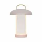 Nordlux Tischlampe Mirano Metall und Glas Rosa 3W 150lm - 830 Warmweiß | 3-Stufen Dimmbar